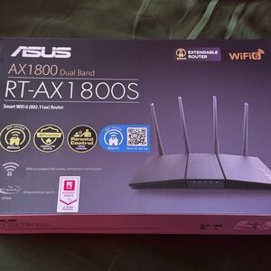 ASUS RT-AX1800S Dual Band WiFi 6 Router - Black